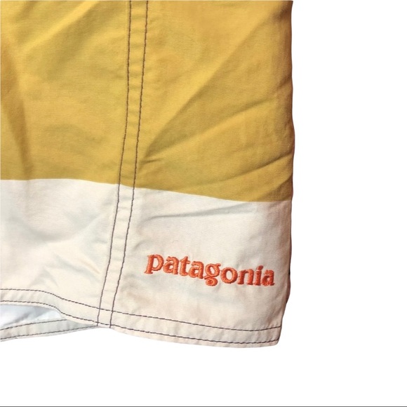 Patagonia Swim Trunks Mens 34 Stripes Blue White - Picture 6 of 6